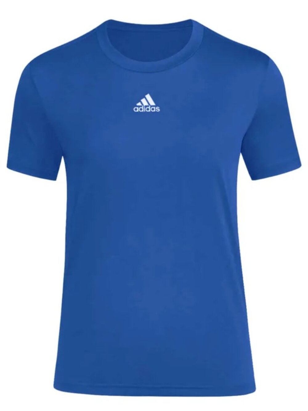 Adidas Women's Short sleeve Pregame BOSS Tee Shirt Royal Blue HT3988 Size Small